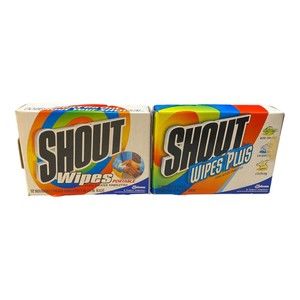 Discontinued Shout Wipe & Go Instant Stain Remover Wipes 21 Total Wipes